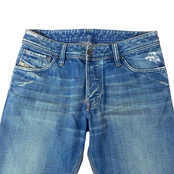 Diesel Industry Blue Jeans Women 31x29 Button Fly Shortened with Original Hem - Picture 3 of 9